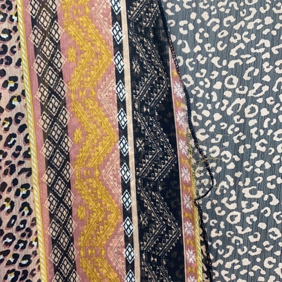 Democracy - NWT Quarter Length Pink & Black Double Ruffle Cardigan Size S/M - Picture 6 of 12